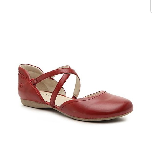 Josef Seibel Shoes - NWT Josef Seibel Red Leather Fiona Flats